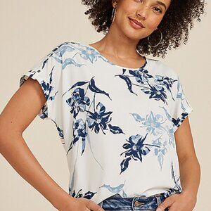 Delton Zipper Back Blouse